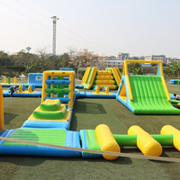 WINSUN Bingo Super Parc aquatique gonflable, parcours d'obstacles de plage et de mer, parcours aquatique gonflable