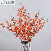 Mini-orchidées artificielles Phalaenopsis Oncidium à 3 branches, fleurs en soie modernes et écologiques pour mariages, hôtels et décoration florale intérieure