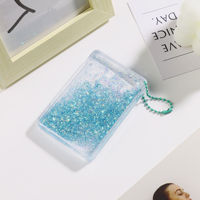 Ensemble de briques de cartes en acrylique Quicksand Gu Card Mahjong Gu Pan, briques de cartes transparentes en forme de cube de glace, pendentif