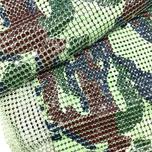 S107 motif Bling Bling métallique Sequin nappe aluminium métal maille cotte de mailles tissu pour la décoration de mariage de fête - Product Image 2