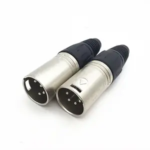 ONLYOA 4-poliger neuer XLR-Anschluss Hochwertige Mikrofon-Mikrofon-Audio adapter anschlüsse Stecker Buchse Buchse