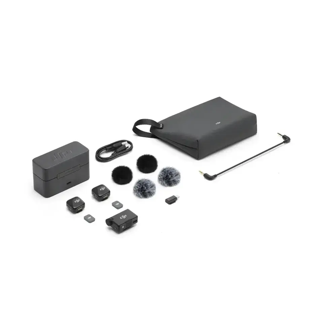 FOR DJI Mic Mini (2 TX + 1 Mobile RX) Wireless Microphone for IPhone/Android Plug Play Compact Lightweight Noise