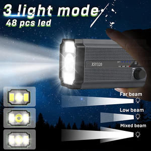 Radio de emergencia al aire libre AM FM Solar Dynamo Manivela Radio portátil con linterna - Product Image 4