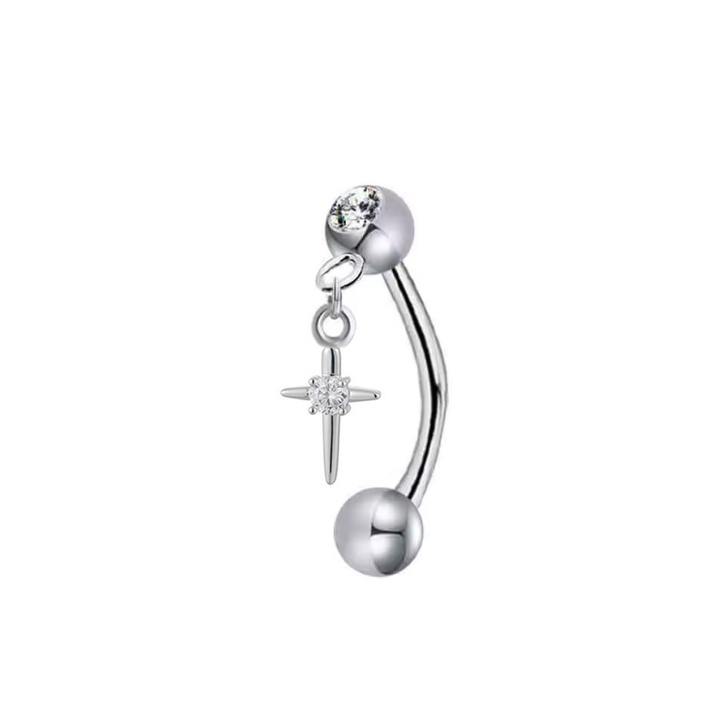 croix en argent incrustée de zircons