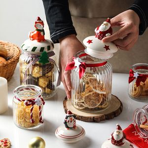 Pot à biscuits sur le thème de Noël, mignon, pratique, multicolore, cadeau pour les amis, les enseignants, décoration de la maison - Product Image 2