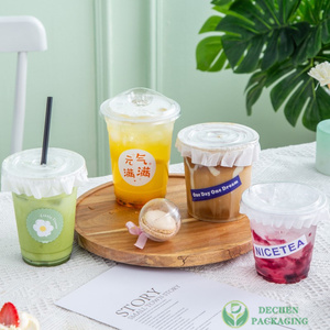 Café Pp Bubble Tea tasse transparente Logo personnalisé 16oz tasses en <span class=keywords><strong>plastique</strong></span> <span class=keywords><strong>avec</strong></span> couvercles et pailles en gros - Product Image 2