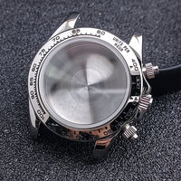 Montre chronographe multifonction Mod 39 mm en promotion, boîtier Mod, lunette en céramique, acier inoxydable PVD, verre saphir, accessoires