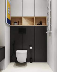 Ensemble <span class=keywords><strong>armoire</strong></span> et bureau coulissant blanc minimaliste, poste de travail intégré et dissimulé, gain de place - Product Image 1