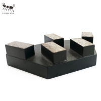 Disques de ponçage diamantés trapézoïdaux LITTLE ANT à 5 segments pour sols en pierre, ciment et béton dur, grain 400