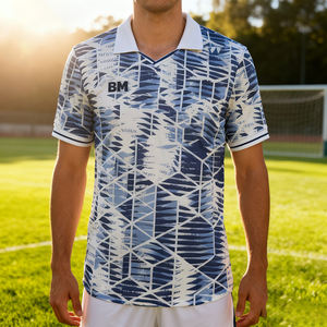 Set di Maglie da Calcio Polo Retrò all'Ingrosso con Stampa a Sublimazione su Poliestere per Divise Autentiche di Squadre di Calcio - Product Image 3
