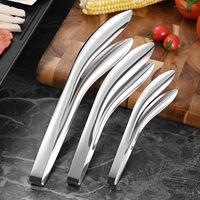 Pince de service en acier inoxydable 304, écologique, compatible lave-vaisselle, forme couteau, épaisse et polie, pour cuisine domestique, barbecue et pain
