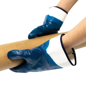 工業用青ニトリルゴムコーティング作業安全手袋男性用 - Product Image 3