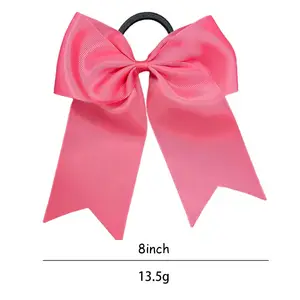 Wholesale high quality 8 inch Oversized Ponytail Simple hair ties with Hair Rubber band for Girls Softball