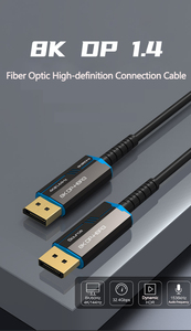 DP à DP 1.4 8K 60Hz 4K <span class=keywords><strong>144Hz</strong></span> <span class=keywords><strong>Câble</strong></span> d'affichage d'ordinateur TV <span class=keywords><strong>Displayport</strong></span> <span class=keywords><strong>HDMI</strong></span> <span class=keywords><strong>Câble</strong></span> à fibre optique - Product Image 5