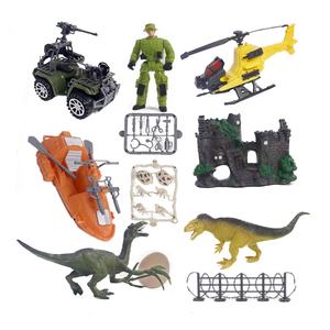 Ensemble de figurines de dinosaures du jurassique, véhicule de sauvetage, jouets, simulation, jeu - Product Image 1