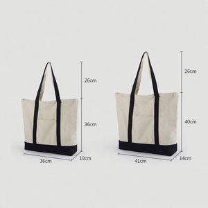 กระเป๋าผ้าแคนวาสลายโลโก้แบบกำหนดเองปี 2025 ทำจากผ้าฝ้ายออร์แกนิกสำหรับใส่ของช้อปปิ้ง - Product Image 2