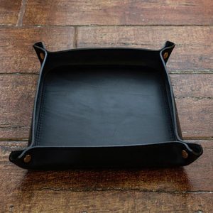 Boîte de rangement de bureau en cuir véritable, organiseur de clés en cuir véritable personnalisé, étui de rangement GLTY-0074 - Product Image 1