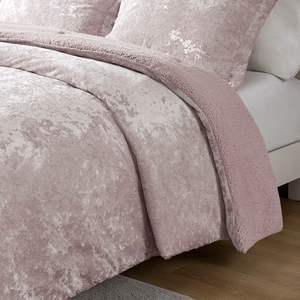 Juego de edredón de invierno DB terciopelo triturado Sherpa Reversible Floral tejido sólido técnica algodón PVC King Super King hogar boda - Product Image 3