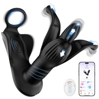 Neuer Erweiterungs-Prostata-Massage-Vibrator für den Außenbereich, Teleskop-Analplug mit kabelloser Fernbedienung