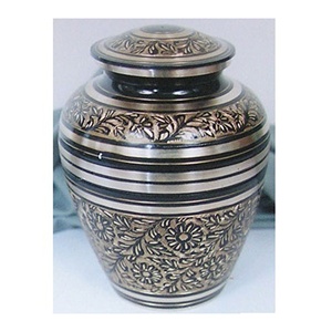 Recién llegado, urna funeraria conmemorativa tallada completa con diseño decorativo, urna para cenizas de cremación personalizada de Color negro para servicios de entierro - Product Image 2