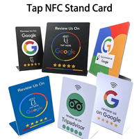 Carte NFC de visite programmable en PVC pour avis clients, avec fonction de tapotement RFID pour affichage des avis sur le comptoir du magasin