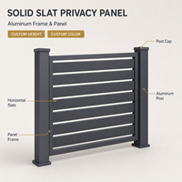 Clôture horizontale en aluminium de luxe, durable et résistante aux intempéries, pour la protection des limites de la piscine et du patio dans la cour.