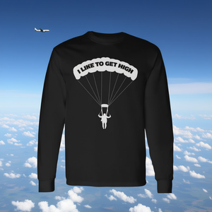 Me gusta hacer saltos en paracaídas, camiseta de manga larga con diseño de paracaídas - Product Image 3