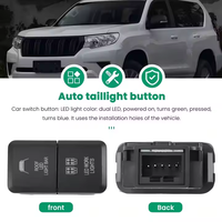 Interrupteur à double bouton poussoir DC12V avec LED bleue et verte pour Toyota Hilux Prado LC120 HIACE