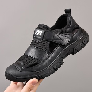 Sandalias de Verano 2026 para Hombre, Transpirables, de Malla, Casuales, de Cuero, Hechas a Mano, con Costuras y Diseño Hueco - Product Image 3