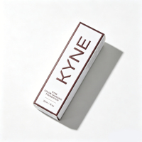 Boîte d'emballage cosmétique en carton blanc minimaliste haut de gamme personnalisée avec logo personnalisé, design à rayures et gaufrage pour les soins de la peau et le maquillage