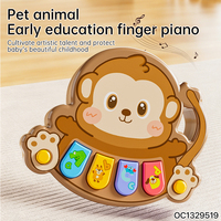 Oem Odm Service Cute Cartoon Animal Monkey Baby Soothing Toys Set Electric Educational Animal Piano Keyboard for Wholesale