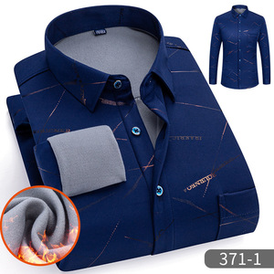 Nuova camicia calda da <span class=keywords><strong>uomo</strong></span> con <span class=keywords><strong>velluto</strong></span> spesso e Top Casual per l'autunno e l'inverno - Product Image 2