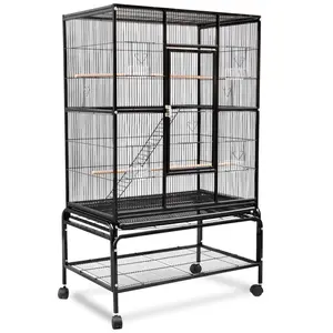 Factory Direct Parrot Bird Cage Ferrous Metal Large Breeding Bird Cage Birds For Sale