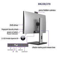 Entrega rápida Monitor de pantalla táctil de escritorio LED HD de 23,8 pulgadas Pantalla ancha de 1080P con frecuencia de actualización de 60Hz para uso de oficina de negocios