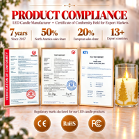 Autocollants de Noël en forme de pilier doré, bougies électroniques LED, décorations de Noël en acrylique avec télécommande, ornements de Noël pour la maison