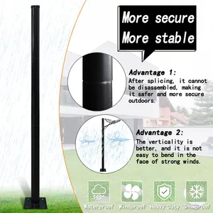 High Quality Galvanized Garden Lamp Pole 3m Combination Highway Light Post Custom Outdoor Split Lamp Support Post