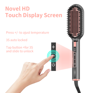 Peine Eléctrico Caliente para Alisar el Cabello, Cepillo Iónico para Alisar el Cabello, Diseño Anti-quemaduras, Compatible con OEM - Product Image 4
