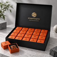 Boîte cadeau rigide à fermeture magnétique personnalisée, multi-compartiments, pour chocolats, bonbons, emballage alimentaire, avec petites boîtes individuelles