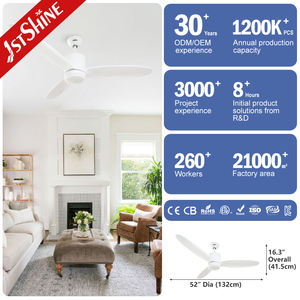 Ventilateur de plafond électrique avec lame en bois, 9 en 1, trois couleurs différentes, éclairage LED - Product Image 3