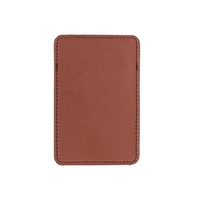 Neues Design Handy zubehör Tragbare Halterung Magnetischer Leder Telefon halter Metall PU Brieftasche Karten halter Mit Telefonst änder