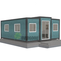 Cabaña Contenedor de Lujo con Baño y Cocina, 20 pies/40 pies, Casa Prefabricada Móvil Moderna de 2 Dormitorios, Expandible, para Hotel