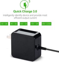 Chargeur Chromebook 45 W pour Acer Asus Lenovo HP Dell Google, Adaptateur Secteur USB C 45 W pour Ordinateur Portable et Nintendo Switch