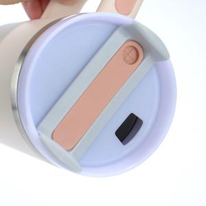 Vaso Térmico Grande de 40oz con Logotipo Personalizado, Doble Pared de Acero Inoxidable, para Camping, con Asa, Tapa y Pajita, para Coche - Product Image 3