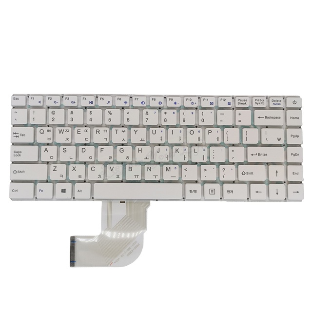 Korean Laptop Keyboard Replacement for Clickbook Deck D14 RR-DCz-D14 PRIDE-K3023 SCDY-300-2-10 KR Laptop PC Keyboard White