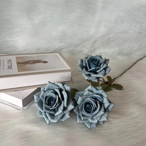 Flores Artificiales de Rosa Manta al por Mayor, de Tela de Seda, 3 Cabezas, Múltiples Colores, para Decoración del Hogar - Product Image 5