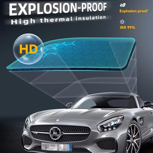 80% VLT Blue Nano Ceramic Car <span class=keywords><strong>Front</strong></span> <span class=keywords><strong>Window</strong></span> Film 2Mil 3mil 4mil 8mil 99% Anti UV Aislamiento térmico Bloqueador solar Tinte de ventana solar - Product Image 4