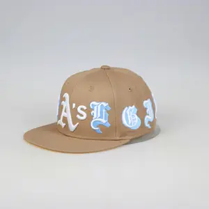 High Quality 6 Panel 3D Embroidery Flat Brim Basketball Fitted Caps Custom Hats