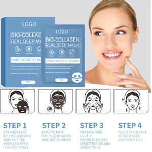 Masque en hydrogel pour le visage en cristal de collagène et vitamine C hydratant en 2 parties - Product Image 3