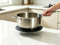 Sous-plat magnétique en silicone résistant à la chaleur de 6,3 pouces pour protéger les casseroles et poêles chaudes sur la table