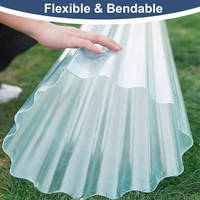 Panneau de toiture ondulé en polycarbonate transparent, anti-UV, étanche et durable, pour serre et éclairage naturel, facile à découper